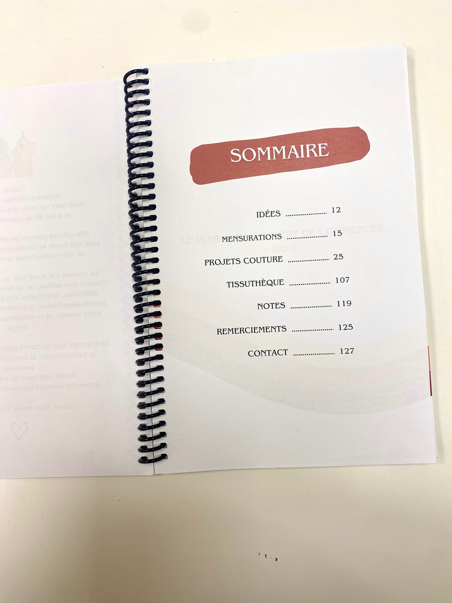 Le carnet de couture